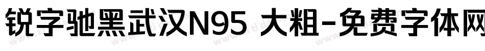 锐字驰黑武汉N95 大粗字体转换